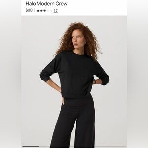 BNWT  Vuori  Long sleeve Halo crew in black large